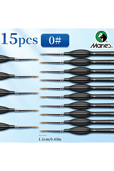 Choice14 مجموعة فرش طلاء دقيقة من ماري، 15 قطعة، مجموعة فرش طلاء صغيرة رفيعة ...