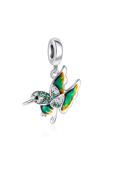 Choice6 B5846 New 925 Silver Bird series Bead Hummingbird Swallow Sparrow Goo...