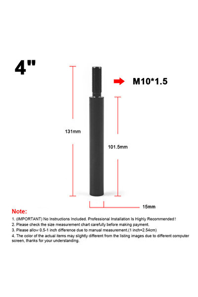Choice7 4inch and M10X1.5 2‘’ 3‘’ 3.5‘’ 4‘’ 10'' Aluminum Shift Knob Extender...