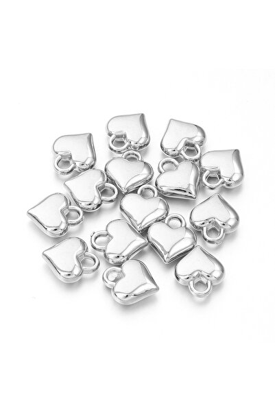 Choice 50pcs Rhodium 11x12mm 50pcs/lot 11x12/14x16mm Gold Color Heart Charms ...