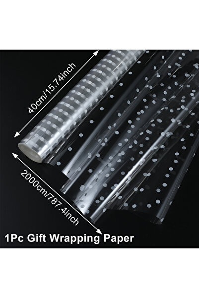 Choice1 as shown 3 1pc Transparent Plastic Packaging Paper Gift Wrapper Paper...