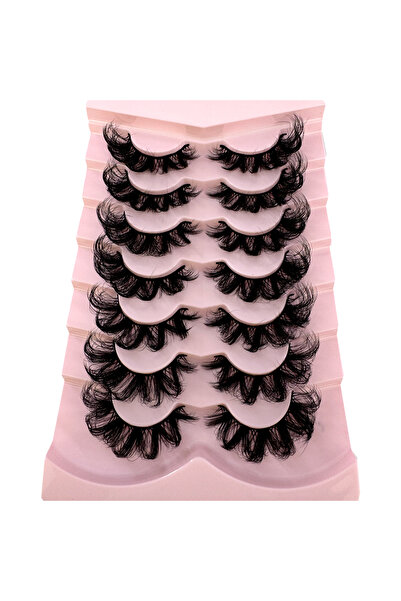 Choice6 7pairs-X90 7 Pairs Russian Strip Lashes Fluffy Faux Mink Lashes Wispy...
