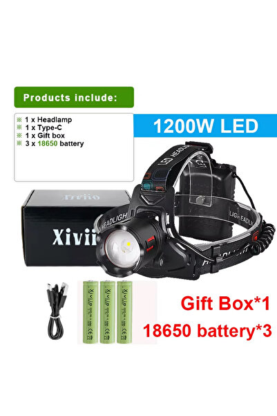 choice2 مصباح أمامي LED فائق القوة مع علبة هدايا، بقوة إضاءة 980000000 لومن، ...