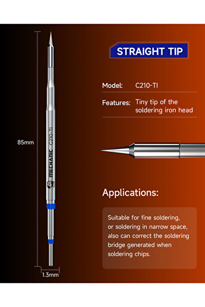 Choice3 C210 TI MECHANIC C210 K Soldering Tips Welding Iron Head for JBC Tip ...