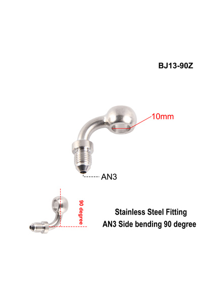 choice2 BJ13-90Z AN3 Motorcycle Motor Bike Hydraulic Brake Oil Hose Line Banj...
