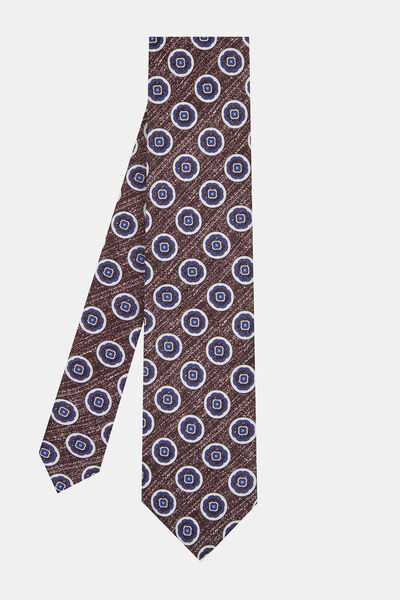 W Collection Geometric Patterned Silk Tie