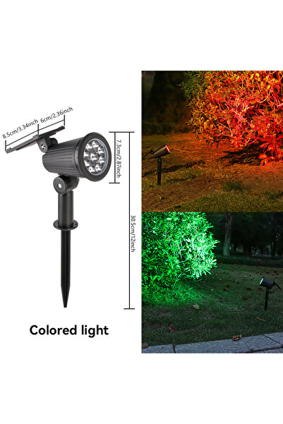 choice2 مصباح شمسي ملون قابل للتعديل، مصباح أرضي مقاوم للماء بمعيار IP65، مصب...