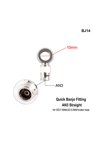 Choice1 BJ14 AN3 Motorcycle Motor Bike Hydraulic Brake Oil Hose Line Banjo Fi...
