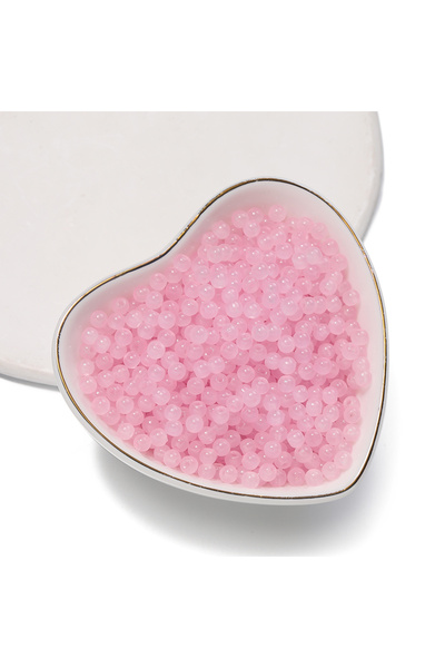 Choice15 50 قطعة وردية اللون، أو 50/100 قطعة، خرز زجاجي ملون دائري بقطر 4 مم،...