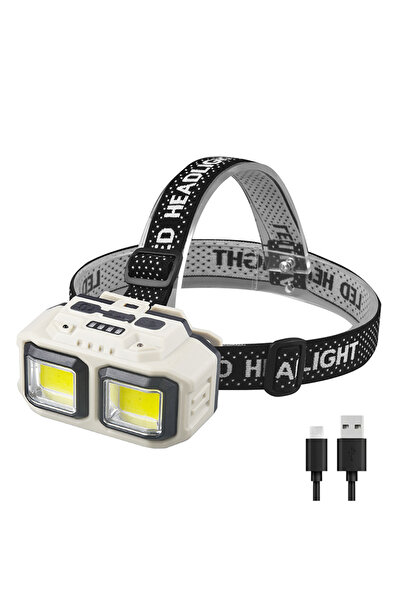 choice2 مصباح رأس هايناست القابل لإعادة الشحن عبر منفذ USB بتقنية LED، مزود ب...