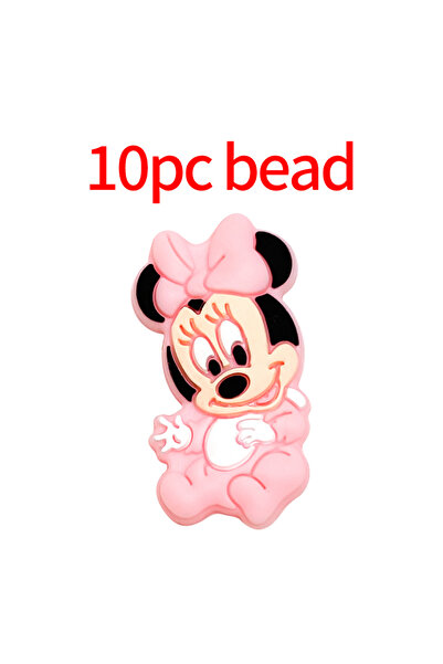 Choice32 10 قطع خرز سيليكون جديد بتصميم ميكي وميني الكرتوني، 1/3/10 قطع، عضاض...