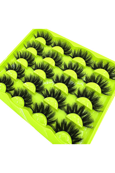 Choice7 10 pairs D002 New 10 Pairs 3D Faux Mink Lashes Wispy Fluffy 25MM Fals...