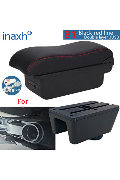 Choice4 B1 Black red 3USB For Seat Ibiza Armrest Box For Seat Ibiza 6j Ibiza ...