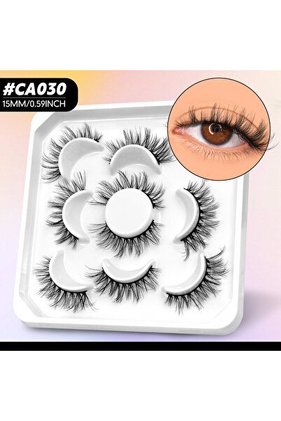 choice2 5pairs-CA030 Veltrinay Lashes Manga Eyelashes Cat Eye Lashes Spiky Ey...