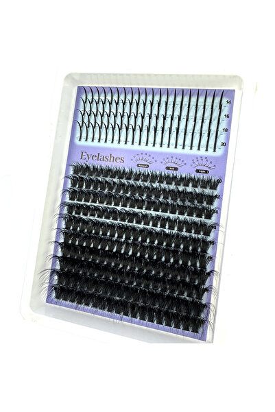 Choice5 مجموعة رموش متنوعة: 14 صفًا من الرموش المدببة، 100D، 14 صفًا من الرمو...