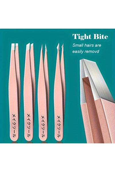 Choice5 Rose Golden 4pcs 4pcs Set Professional Eyebrow Hair Removal Splinter ...