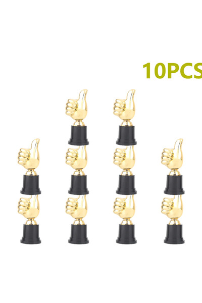 Choice1 10 Pcs Thumbs Up Trophy Plastic Gold Trophies Encouragement Mini Vict...