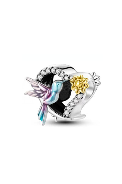 Choice16 B4952 New 925 Silver Bird series Bead Hummingbird Swallow Sparrow Go...