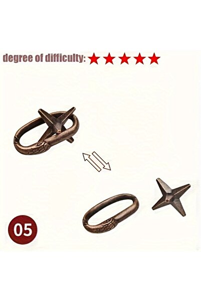 Choice16 5 لعبة ألغاز معدنية كلاسيكية فكرية، لعبة تعليمية صعبة لعيد الميلاد و...