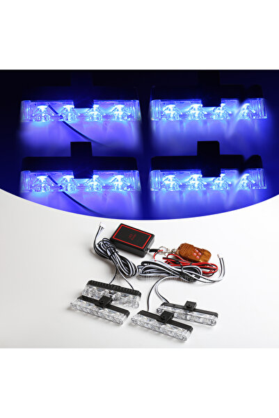 Choice5 ضوء LED أزرق للسيارة، وميض أحمر وأزرق، جهاز تحكم عن بعد لاسلكي للطوار...