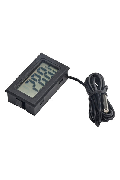 Choice3 1Pc FY-10 1M Black Mini Digital Thermometer -20°C to 110°C LCD Displa...