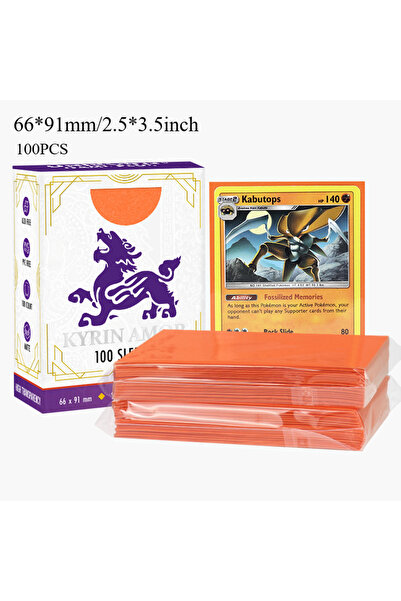 Choice4 أكمام بطاقات برتقالية قياسية الحجم، أكمام داخلية ممتازة مثالية تمامًا...