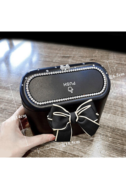 choice2 قطعة واحدة من فيونكة ماسية لطيفة، سلة مهملات للسيارة، سلة معلقة لتنظي...