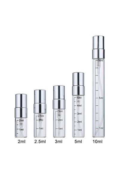 Choice4 زجاجات عطر فضية قابلة لإعادة التعبئة سعة 10 مل، 100 قطعة/مجموعة، زجاج...