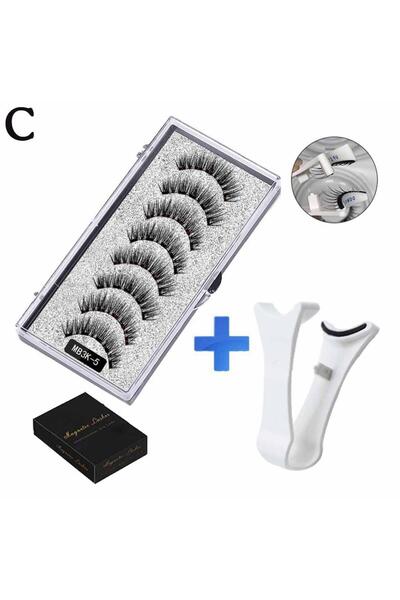 Choice1 رموش مغناطيسية ثلاثية الأبعاد طبيعية MB3K-5، مع 5 رموش مغناطيسية، علب...