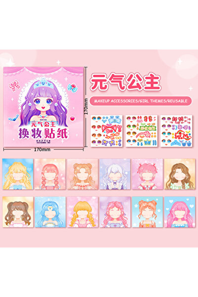 Choice1 Style A 1set Toy Puzzle Stickers Reusable for Girls Cartoon Princess ...