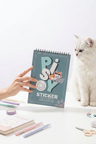 Sahife Pisy Sticker Book 16 Sheets Sticker Book