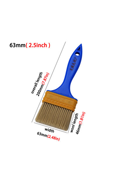 choice2 tflbbs-2.5 Blue Plastic Handle Plastic Wire Brush Water-Based Oil Bru...