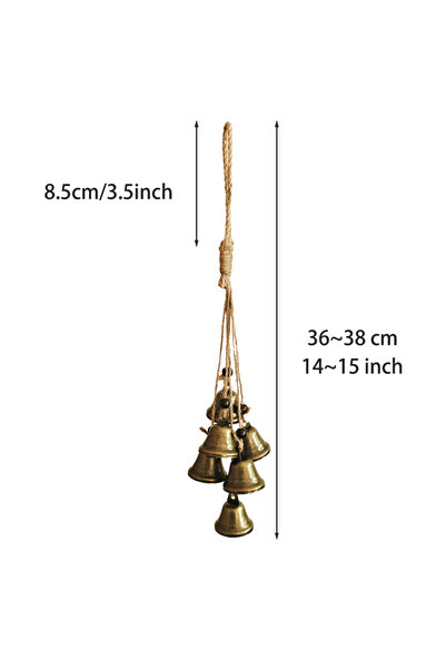 Choice8 1 pcs Wood Beeds Vintage Witch Bells for Doorknob Handmade Door Prote...