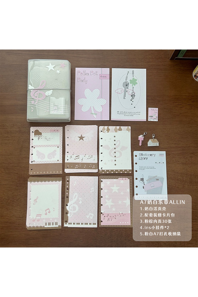 Choice8 ALL IN SET 2 Music Summer ean Blue Binder A7 Trifold PVC Cover Organi...