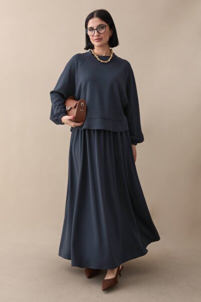 InStyle Basic Skirt Suit Smoked