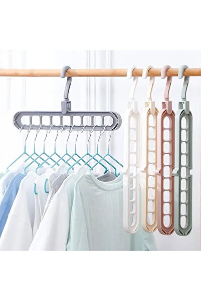 Thirty Three Design Set of 4 clothes hanger organizer holders, plastic, white...