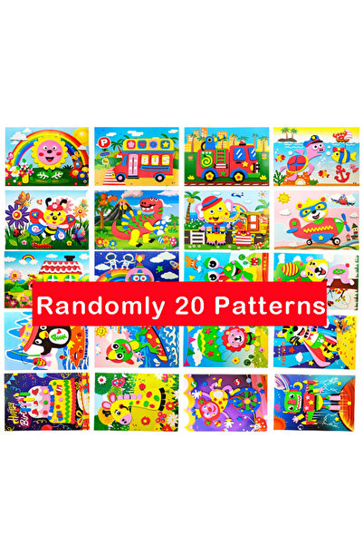 choice2 ٢٠ نمطًا عشوائيًا من ملصقات إسفنج EVA ثلاثية الأبعاد، لعبة تركيبية تع...