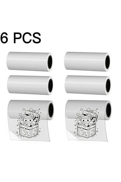 choice2 6 لفات من ورق الطباعة حراري الشفاف ذاتي اللصق - ملصقات شفافة 57 مم لل...