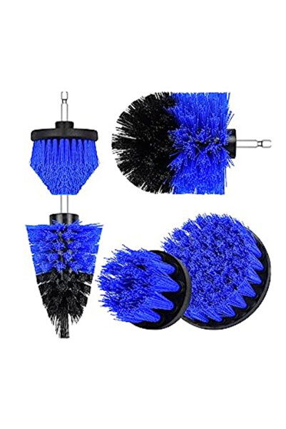 Choice8 Blue 5pcs Electric Drill-Brush Head Kit Attachment Power Scrubber Bru...