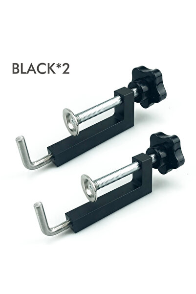 Choice 2 Pcs black Universal Fence Clamps 360 Rotating Adjustable Fixed G Cla...