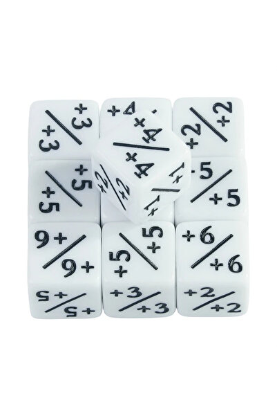 Choice9 مجموعة نرد سداسية الأوجه مكونة من 10 قطع، عدادات D6 +1/+1 و -1/-1، مج...