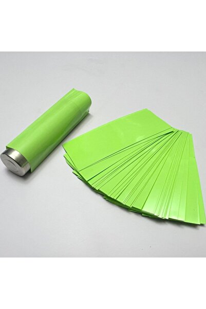 Choice5 100Pcs Fruit green 100Pcs Flat PVC Heat Shrink Tubing Battery Wrap Fo...