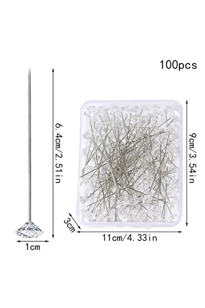 choice2 دبابيس فينري الماسية 10x64 مم، 100 قطعة/علبة، دبابيس خياطة برأس كريست...