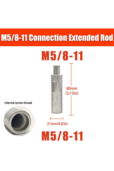 Choice7 5811 80 مم قطعة واحدة M10/M14/5/8-11 M14 محول إلى وصلة M10 قضيب تمديد...