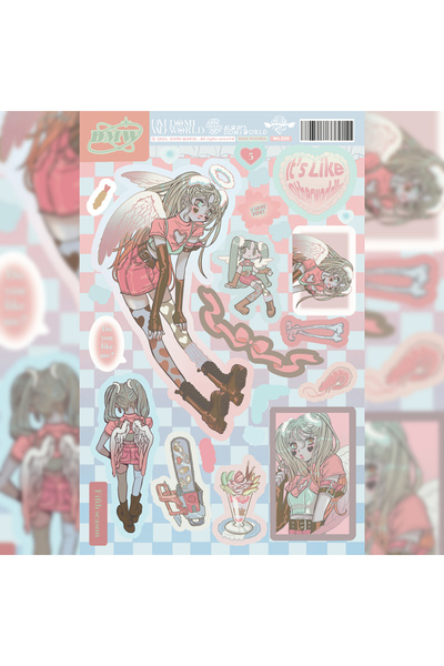 Choice7 04 ملصقات شخصية كورية كرتونية لطيفة ورائعة لفتاة دومي، حافظة غلاف هات...