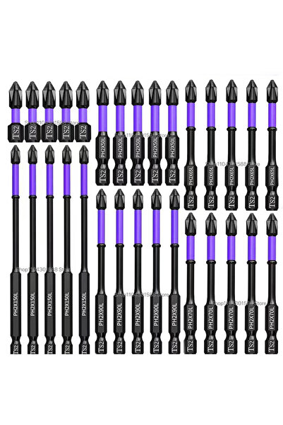 Choice5 25mm-150mm 30Pcs 5-60PCS PH2 Impact Driver Bit Set Magnetic Cross Scr...