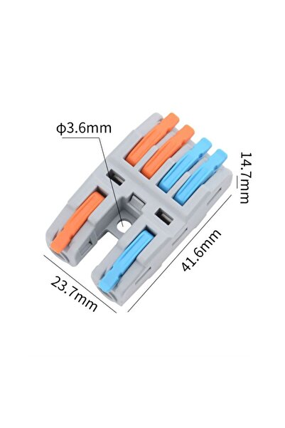 choice2 موصل سلك CMK422-4، مقسم سريع، وصل، موصل عالمي، طرف كابل توصيل، أسود ك...