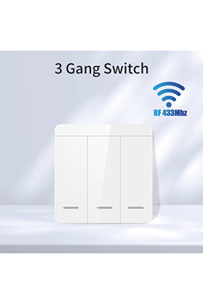 Choice4 مفتاح إضاءة ذكي لاسلكي من تويا، أبيض اللون، ثلاثي الأزرار، يعمل بتقني...