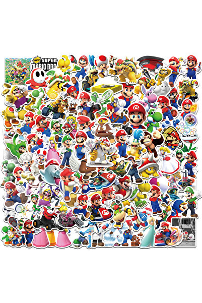 Choice4 النمط 2، 100 قطعة أو 50/100 قطعة، ملصقات كرتونية لألعاب سوبر ماريو لل...