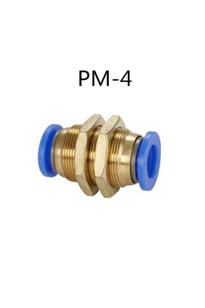 Choice1 PM-4 Pneumatic Fittings PM Bulkhead Straight Connectors 4/6/8/10/12 M...